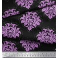 thumbnail image 3 of Soimoi polyester Crepe Fabric Seamless Baroque Damask Printed Fabric 1 Yard 52 Inch Wide, 3 of 3