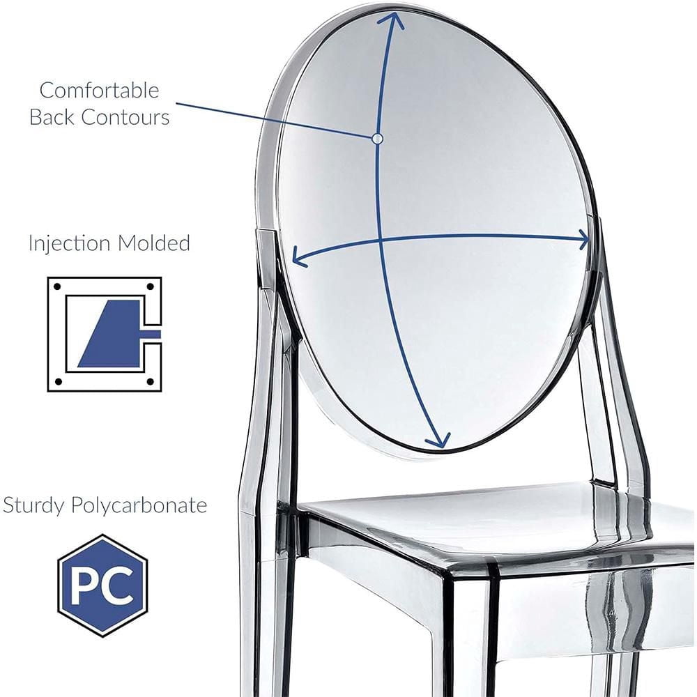 Heavenly Collection <br>Plastique Fumée Chaise Sans Bras
