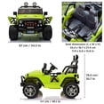thumbnail image 4 of VOLTZ TOYS Jeep Wrangler Style 24V 2-Seater Kids Ride-On Car Truck, Classic Motorized Off-Road Toy Vehicle with Parent Remote Control, All-Terrain Wheels, Green, 4 of 9