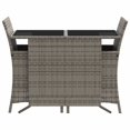 thumbnail image 2 of vidaXL Ensemble Bistro 3 Pcs avec Coussins en Rotin Gris, 2 of 5