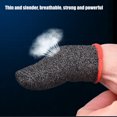 thumbnail image 4 of 2pcs Gaming Screen Gloves Nylon Knitted Game Gloves Sweatproof Elastic Game Controller Sleeves, Red, 4 of 9