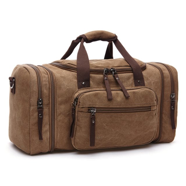 Baohd Large Capacity Luggage Bag Travelling In Retro Style Suitable For Travelling Men Hand Bag Sports Bag ArmyGreen