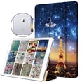 thumbnail image 1 of DuraSafe Cases iPad PRO 12.9 2 Gen 2017 [ iPad 12.9 Inch 2nd ] A1670 A1671 MQDC2LL/A MQDD2LL/A MQDA2LL/A MP6H2LL/A Trifold Printed Hard Smart PC Transparent Back Cover - Paris Night, 1 of 4