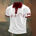 thumbnail image 2 of Adult Mens Polos Shirt Short Sleeve Button Tee Shirt Lightweight White Golf Tops, 2 of 3