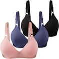 thumbnail image 4 of Bras For Women Sexy Up Wireless Solid Color Underwear Adjustable Breathable Comfort Support Anti Drop Bra, 4 of 5