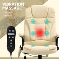 thumbnail image 4 of HOMCOM Executive Office Chair w/ Massage and Heat, Computer Chair, Beige, 4 of 10