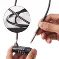 thumbnail image 3 of Zinc Alloy Combination Padlock With 5Mm Steel Cable, 4-Digit Resettable Code Lock For Gym Lockers, Tool Boxes, Cabinets, Bicycles, And Outdoor Garden Security(476mm), 3 of 8