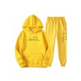 thumbnail image 1 of Innerwin Sweatsuits Long Sleeve Ladies Two Piece Outfit Sports Hoodies Beam Foot Tracksuit Sets Yellow M, 1 of 2