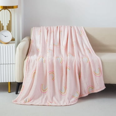 Mainstays Kids Couverture Jetée en Peluche Arc-en-ciel