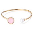 thumbnail image 1 of QualitChoice Woman Open Crystal Bracelet Steel Adjustable Hand Decor Round Bangle Girlfriend Jewelry for Dating Birthday Party Gift Jewelries Type 1 Type 2, 1 of 6