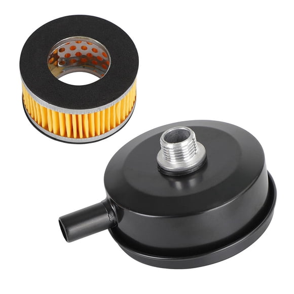 1/2\" 20mm Thread Air Compressor Intake Filter Muffler Silencer Black-Metal