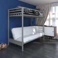 thumbnail image 1 of DHP Miles Twin over Futon Metal Bunk Bed with Ladder for Kids, 1 of 9