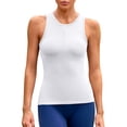 thumbnail image 1 of Charmo Camisole Côtelée Sans Coutures pour Femmes, Hauts à Col Montant avec Soutien-Gorge Intégré, 1 of 6