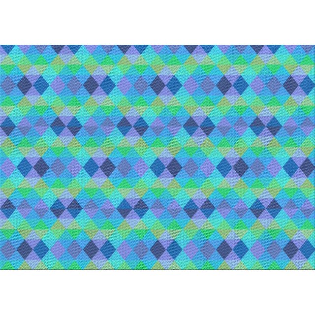 Ahgly Company Machine Washable Indoor Rectangle Transitional Blue Ivy Blue Area Rugs, 2' x 5'
