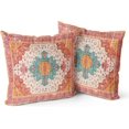 thumbnail image 1 of Orange Boho Throw Pillow Covers Set of 2 Monaco Rug Carpet Double Sided Pattern Cotton Soft Pillow Case Cushion Cover Pillowcase for Garden Couch Sofa Bed Decorative 20x20 inch, 1 of 5