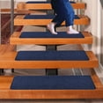 thumbnail image 1 of Striped Stair Tread Mat, Non-Slip Self-Adhesive Step Runner, Absorbent and Quiet Carpet for Stairs, Customizable Size, Washable and Durable, Ideal for Home Safety, 1 of 9