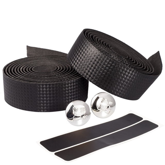 Lefu Bike Handlebar Tape Anti-slip Bicycle Carbon Pattern Sponge Shock Tape With Plug