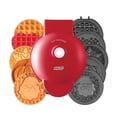thumbnail image 1 of DASH Holiday Multimaker Mini System - Waffle Maker with Six 4 Removable Holiday Plates: Waffle Iron & Griddle 4-in-1 Mini Waffle Maker for Kids and Families - Nonstick Surface Santa Waffle (Red), 1 of 5