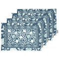 thumbnail image 1 of Vargottam Napperons - Napperon pour Table à Manger, Ensemble de 4 - Serviette en Coton Imprimée et Réversible - Napperons d'Intérieur pour Table de Maison et de Cuisine - Batik Asiatique (Bleu Moyen), 1 of 5
