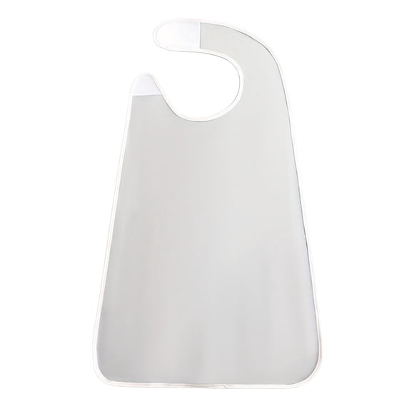 Btomtd Bib For Adults Men Women Eating Cloth For Elderly Seniors And Disabled Adjustable Bib Clothing Protectors Washable, White