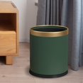 thumbnail image 2 of Open Top Trash Can Trash Bucket Garbage Can for Guestroom Restroom Bathroom Deep Green, 2 of 9