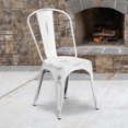 thumbnail image 2 of Bowery Hill Metal Dining Chair, Distressed White (Set of 2), 2 of 7