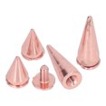 thumbnail image 4 of Punk Cone Spikes, Punk Cone Spikes Studs 20 Pcs Uniform Force Rose Gold  For DIY Bags, 4 of 8