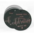thumbnail image 2 of Inkdotpot Pack Of 50 Real Rose Gold Foil Paper Tags Thank You For Celebrating With Me Birthday Favor Hang Tags, 2 of 6