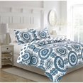 thumbnail image 4 of AeroSoft Medallion 3-piece Contemporary Microfiber King Quilt Set in White, 4 of 7