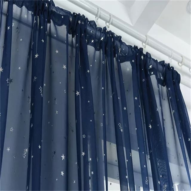 Special Offer! Leaves Sheer Curtain Window Voile Drape Valance 1 Panel Fabric