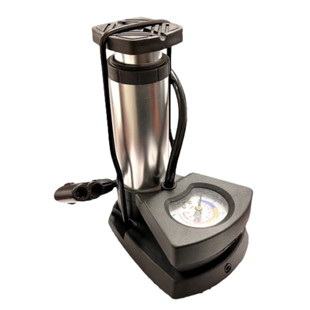 Mini Portable Aluminum Bicycle Foot Air Pump with Pressure Gauge