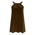 thumbnail image 4 of EQWLJWE Longue Robe pour Femmes Robe de Plage pour Femmes Paréo de Bikini Tenue de Plage Décontractée Vacances Courte Été Robes à Col Licou, 4 of 5