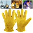 thumbnail image 2 of Clearance! Sweet Home Farm Gloves Full Cowhide Welding Handling High Temperature Plus Cotton A Yellow, 2 of 9