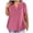 Hot Pink, variant on CFLVAEK Big Oversized Cotton Shirts for Women Loose Fit Notch V Neck Shirts with Pocket Casual Short Sleeve Blouses Plus Size Trendy Female Clothing Green XXXXXL