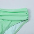 thumbnail image 5 of B91xZ Women's Two Piece Bikini Set Sporty Two Piece Swimsuit Color Block Cheeky High Cut Bathing Suits,Green XXL, 5 of 5