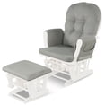 thumbnail image 1 of Costway Glider and Ottoman Cushion Set Wood Baby Nursery Rocking Chair Grey, 1 of 10