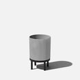 thumbnail image 2 of Veradek Mason Series Raised Demi 12" Plastic-Stone Planter with Stand - Gray/Black, 2 of 9