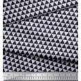 thumbnail image 3 of Soimoi Blue Cotton Poplin Fabric Triangle Geometric Print Sewing Fabric Yard 42 Inch Wide, 3 of 3