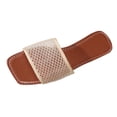 thumbnail image 1 of IUJSOY Womens Single Mesh Band Slides Sandals Square Open Toe Slip on Summer Beach Flat Sandals, 1 of 9