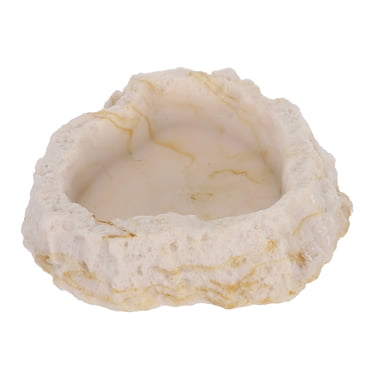 Reptile Food Water Bowls 2pcs Resin Rock Feeder Dish for Lizard Gecko Bearded Dragon Chameleon Leopard Frog Turtle