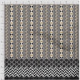 thumbnail image 2 of oneOone Silk Tabby Black Fabric Geometric Panel Sewing Craft Projects Fabric Prints By Yard 42 Inch Wide, 2 of 4