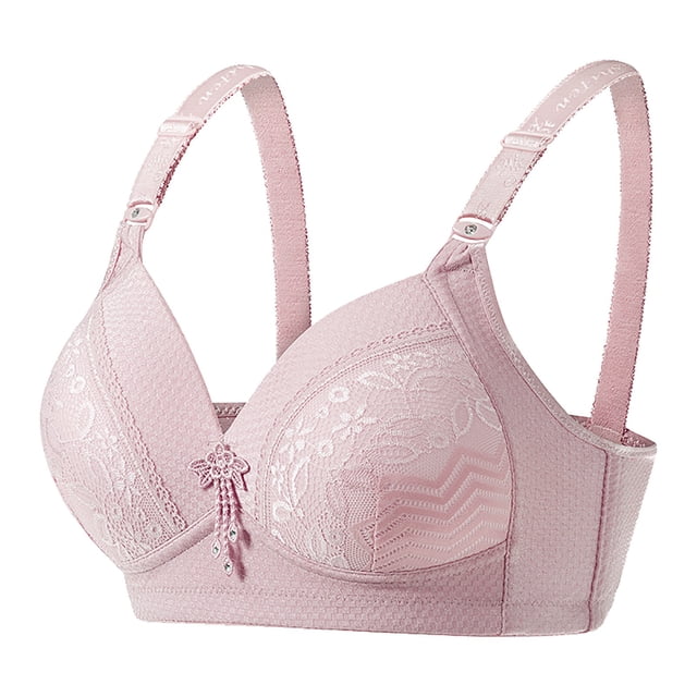 Clearance Sale 2025 Bra Ladies Summer Solid Color Non Non Rim Thin Cotton Gathering Underwear Bra