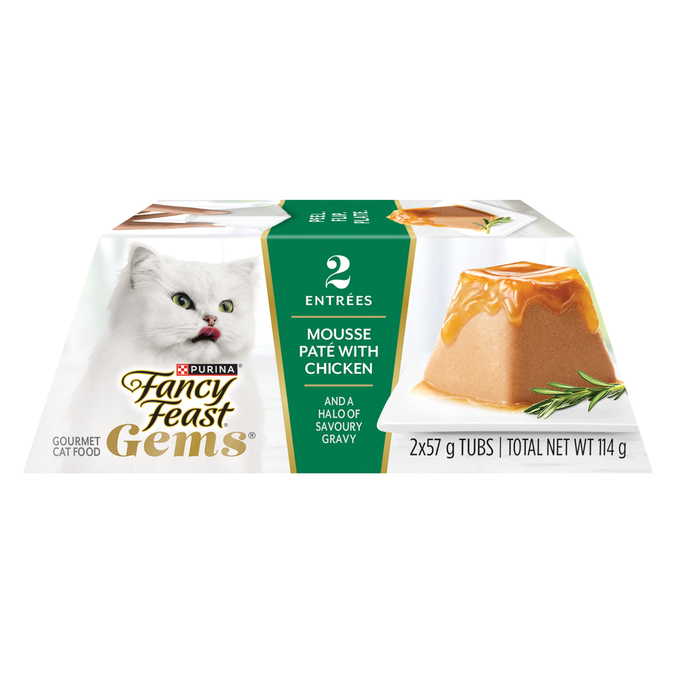 Fancy Feast Gems Mousse Paté with Chicken, Wet Cat Food, 57 g x 2