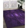 thumbnail image 3 of Ahgly Company Tapis d'Intérieur Lavable en Machine Carré Transitionnel Violet Profond, 3 Pieds Carré, 3 of 7