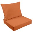 thumbnail image 1 of Vargottam Outdoor Deep Seat Patio Cushions Set 2pcs Seat Set All Weather Replacement Cushion Patio Seat And Back Cushion Set 25"x25"x5" Inches-Coral Orange, 1 of 9