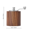 thumbnail image 1 of Wooden Pepper Mill Grinder Vintage Solid Wood Hand Crank with Adjustable Ceramic Burrs Refillable Spice Grinder for Home Cooking Restaurant and Table Setting, 1 of 2