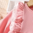 thumbnail image 4 of WEAIXIMIUNG Robes d'Été pour Filles Taille 10-12 Robe pour Tout-Petites Filles Hiver Manches Longues Volants Côtelé Dentelle Robe de Couleur Unie, 4 of 5