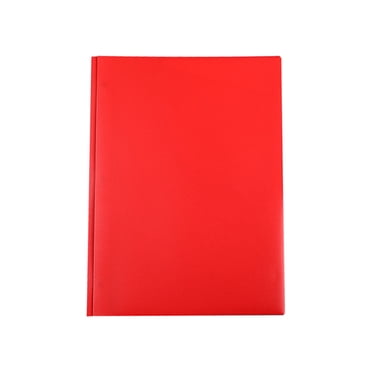 ZTTD Plastic 2 Pocket Folders with Prongs, 1 Pack, Heavyweight, Letter Size Poly Folders with 3 Metal Prongs Fastener Clips (Red)