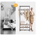 thumbnail image 3 of COZONY Coat Rack with Shoe Bench, 4-in-1 Hall Tree W/ 10 Hooks, Entryway Bench with Coat Rack, Sturdy Steel Frame, Versatile Furniture for Bedroom, Living Room, Apartment, 25.2"W,Brown, 3 of 7