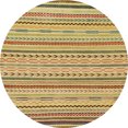thumbnail image 1 of Ahgly Company Tapis d'Intérieur Ronds Abstraits Brun Doré Jaune, Tapis de Zone Abstraits, 7 Pieds Rond, 1 of 6